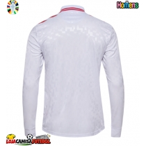 Camisa de Futebol Dinamarca Equipamento Secundário Europeu 2024 Manga Comprida